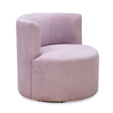 Arias by Lara Dutta Lorenza Fabric Upholstered Swivel Arm Chair (Onion Pink)