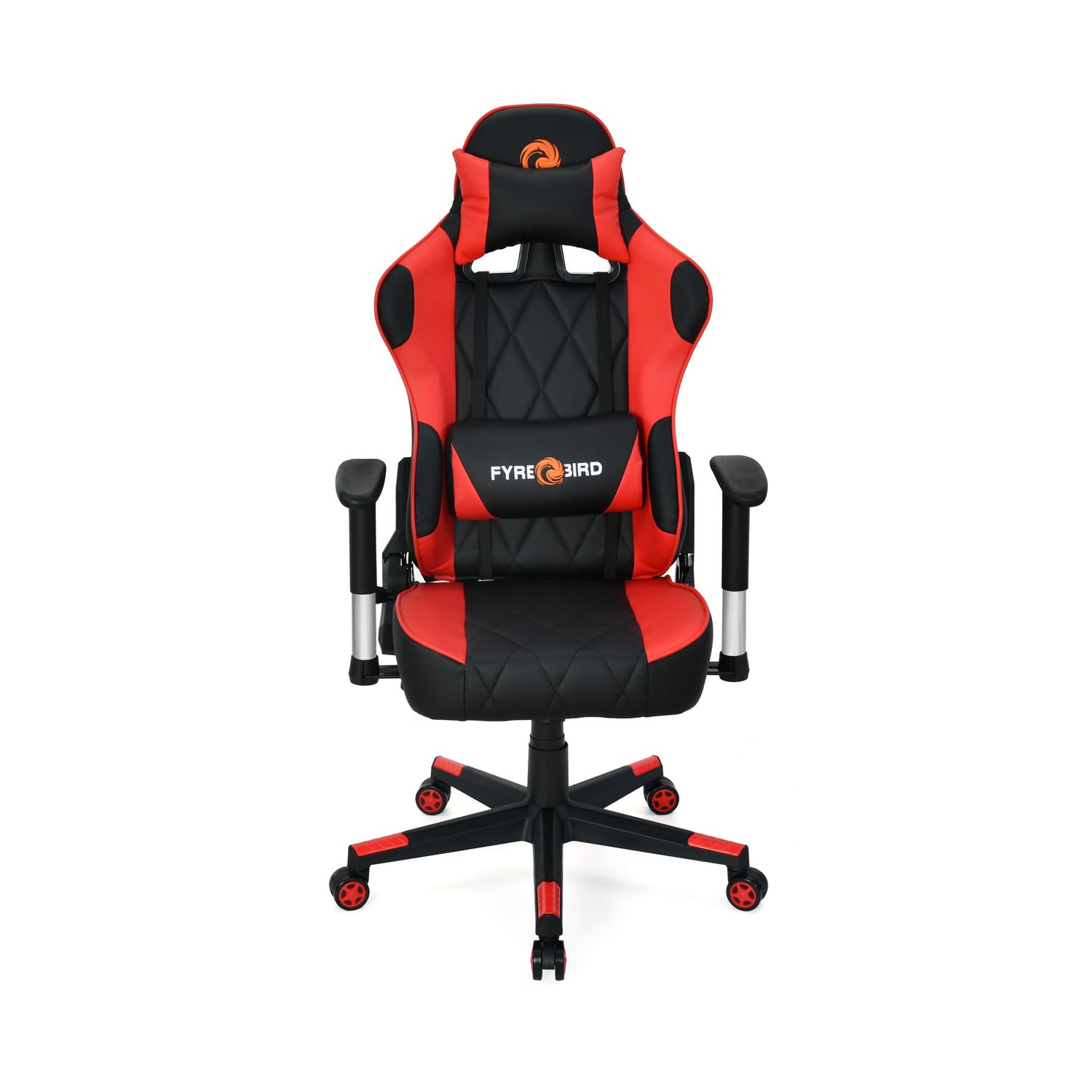 Marvel Leatherette Ergonomic Gaming Chair with Neck & Lumbar Pillow (Black & Red)