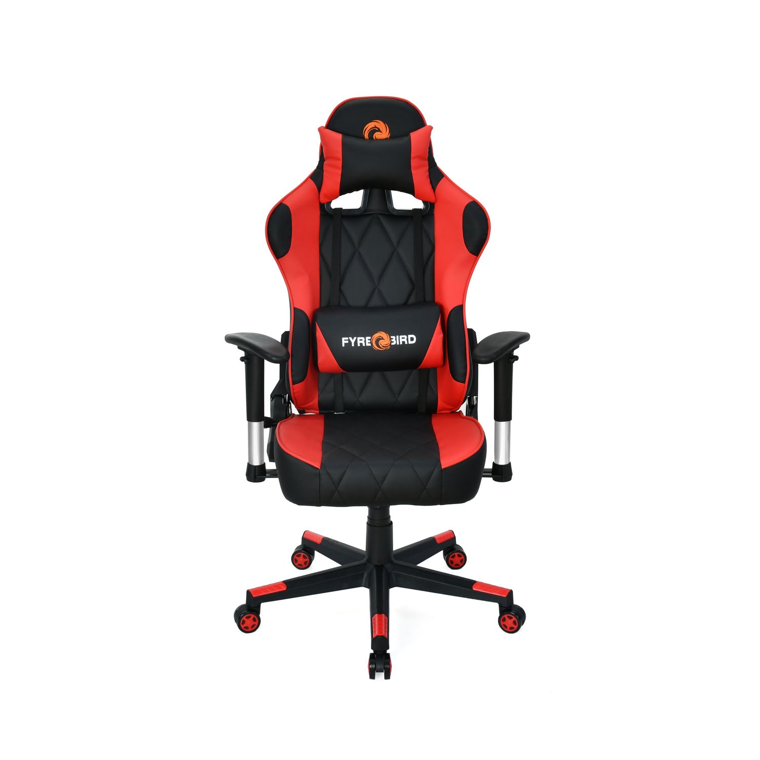 Marvel Leatherette Ergonomic Gaming Chair with Neck & Lumbar Pillow (Black & Red)