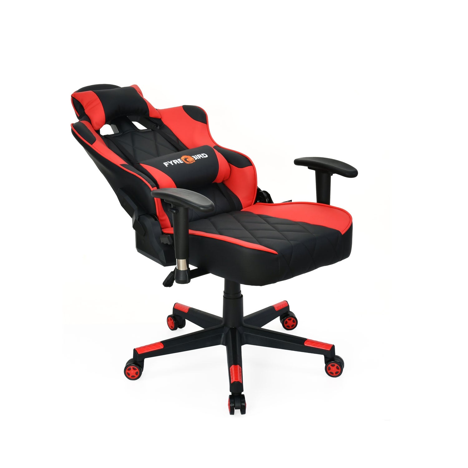 Marvel Leatherette Ergonomic Gaming Chair with Neck & Lumbar Pillow (Black & Red)