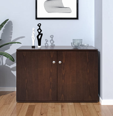 Churchill Engineered Wood Shoe Cabinet (Classic Walnut)