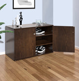 Churchill Engineered Wood Shoe Cabinet (Classic Walnut)