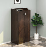 Claymont Engineered Wood Shoe Cabinet (Classic Walnut)