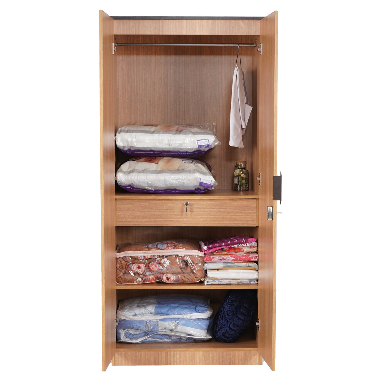 Milford 2 Door Wardrobe (Urban Teak)