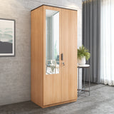 Milford 2 Door Wardrobe With Mirror (Urban Teak)