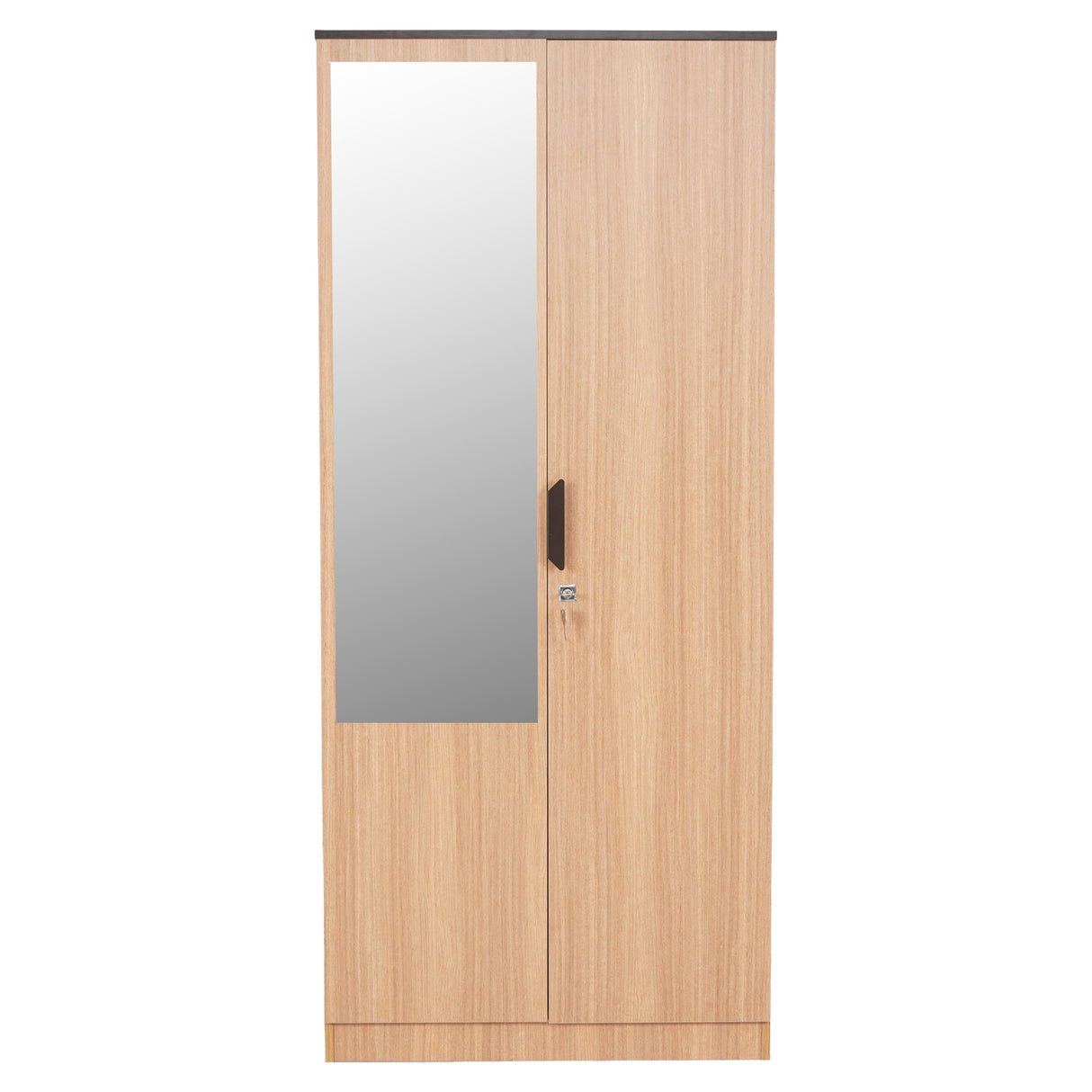 Milford 2 Door Wardrobe With Mirror (Urban Teak)