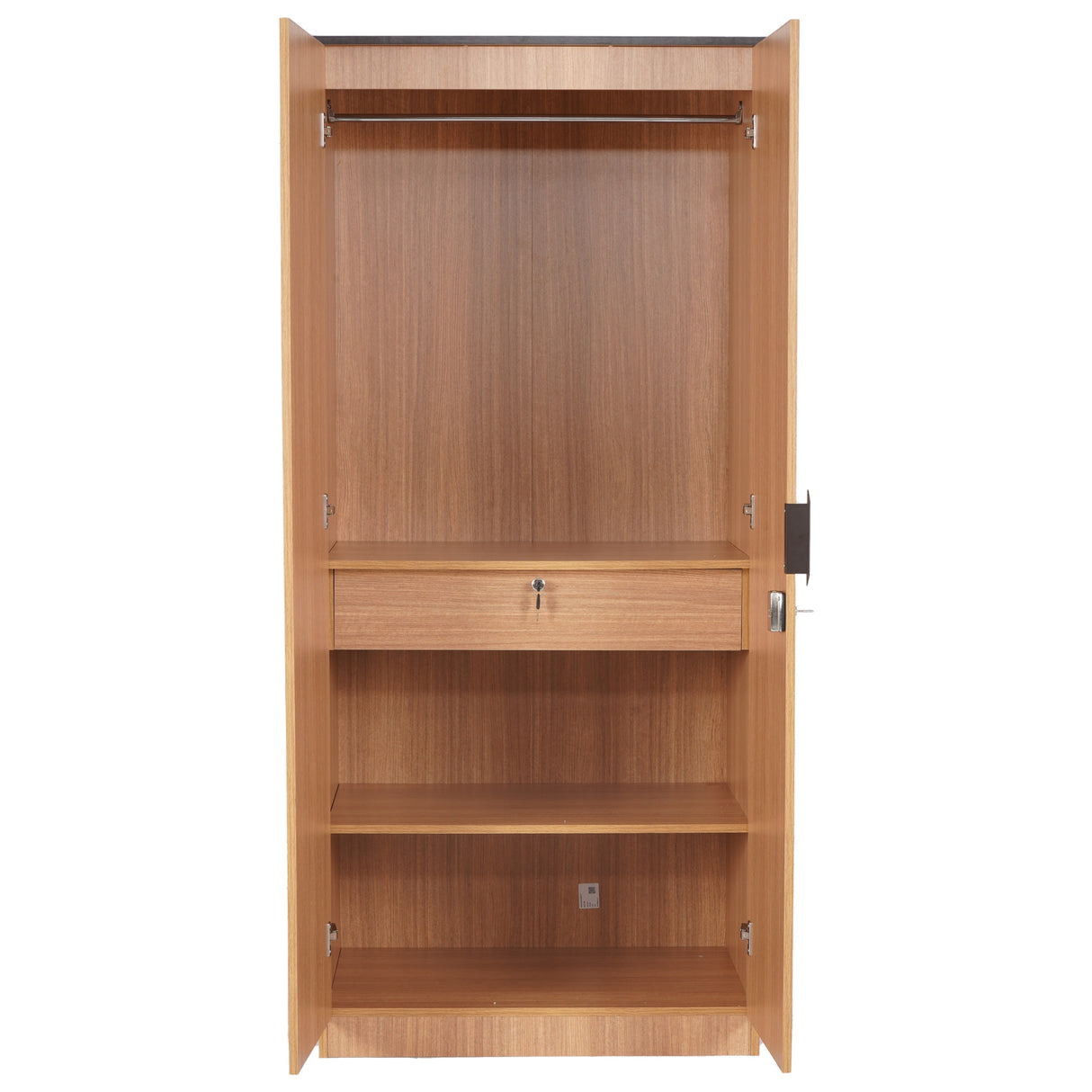 Milford 2 Door Wardrobe With Mirror (Urban Teak)