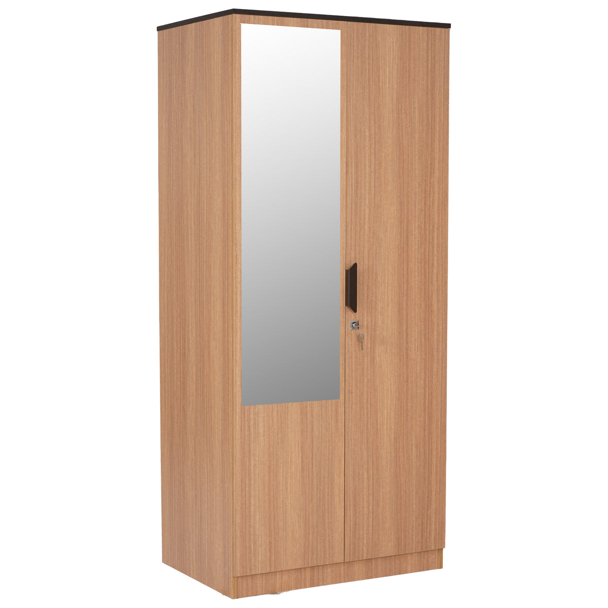 Milford 2 Door Wardrobe With Mirror (Urban Teak)