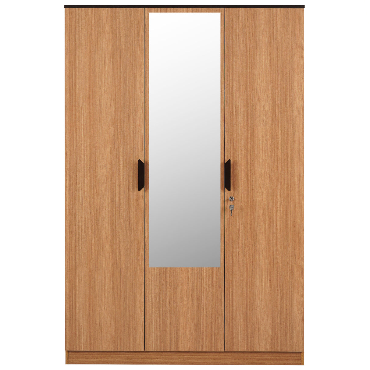 Milford 3 Door Wardrobe With Mirror (Urban Teak)