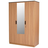 Milford 3 Door Wardrobe With Mirror (Urban Teak)