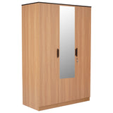 Milford 3 Door Wardrobe With Mirror (Urban Teak)