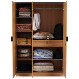 Milford 3 Door Wardrobe With Mirror (Urban Teak)