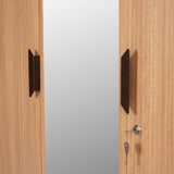 Milford 3 Door Wardrobe With Mirror (Urban Teak)