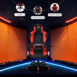 Marvel Leatherette Ergonomic Gaming Chair with Neck & Lumbar Pillow (Black & Red)