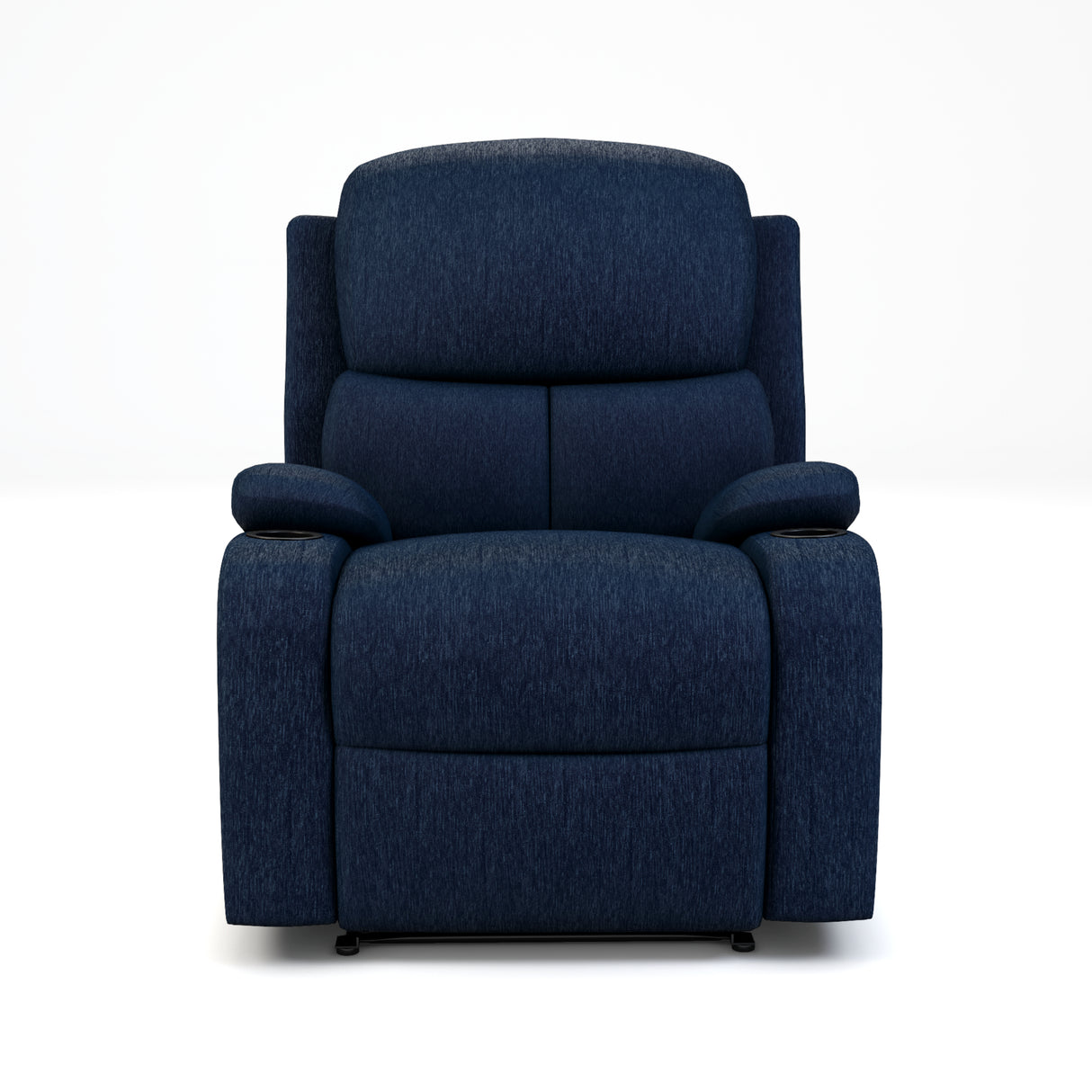 Matt 1 Seater fabric Manual Recliner (Blue)