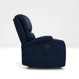 Matt 1 Seater fabric Manual Recliner (Blue)