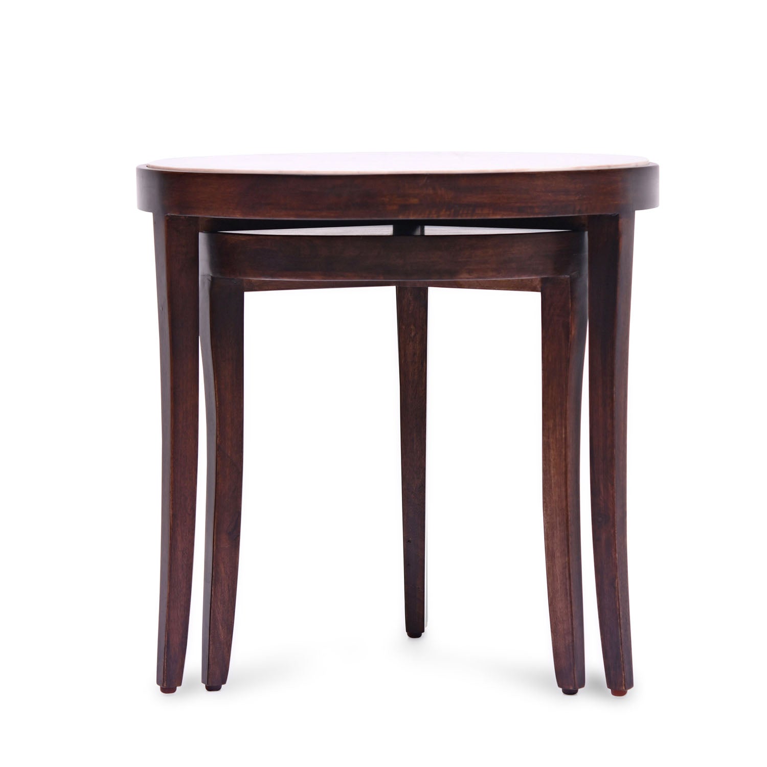 Nolita Marble Top Nesting Table (Sun Walnut)