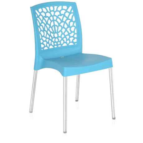 Nilkamal Novella 19 Stainless Steel Chair (Celeste Blue)