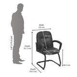 Nilkamal Mayor Visitor Chair (Black)