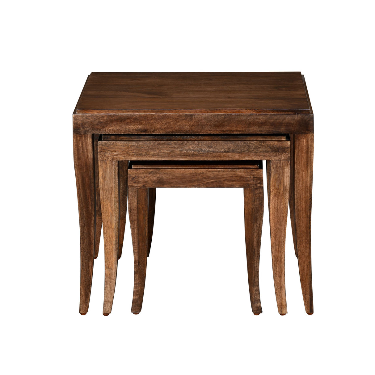 Perry Solid Wood Nesting Table (Sun Walnut)