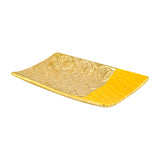 Polka Dot Rectangular Ceramic Platter (Mustard & Gold)