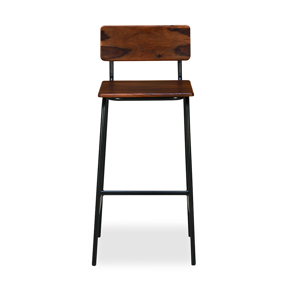 Reef Solid Wood Bar Stool (Walnut)