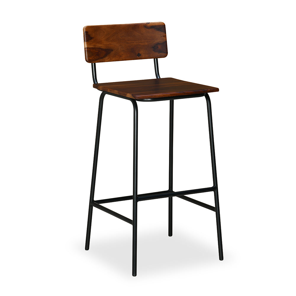 Reef Solid Wood Bar Stool (Walnut)