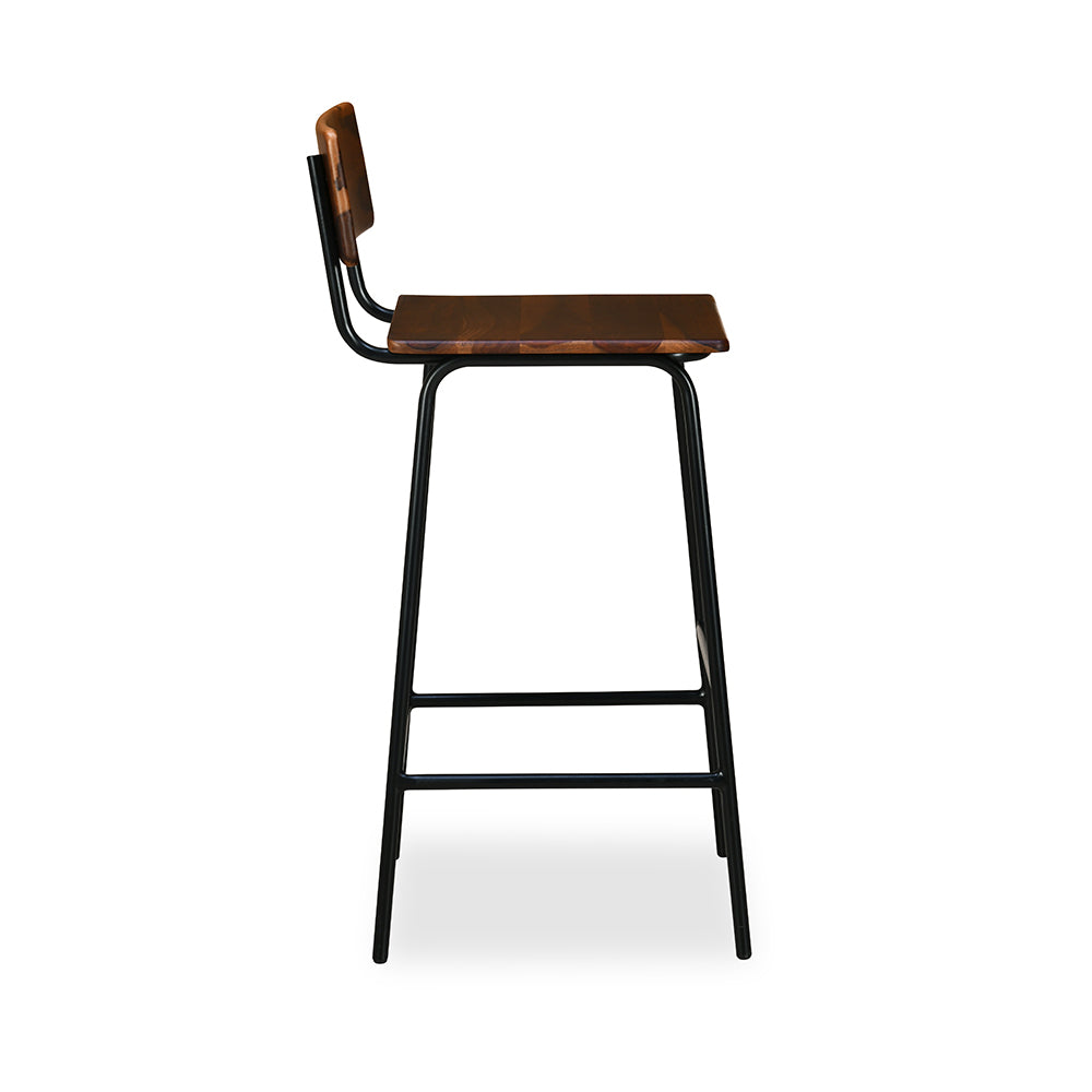 Reef Solid Wood Bar Stool (Walnut)