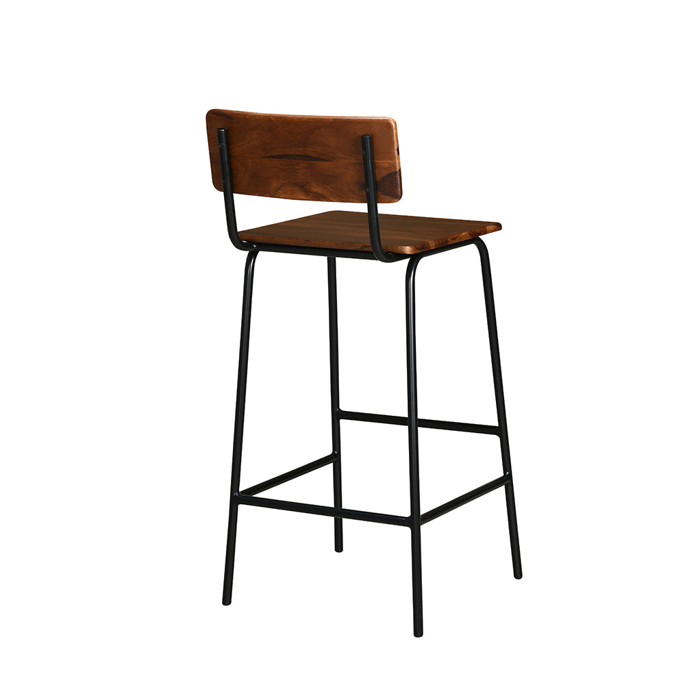 Reef Solid Wood Bar Stool (Walnut)