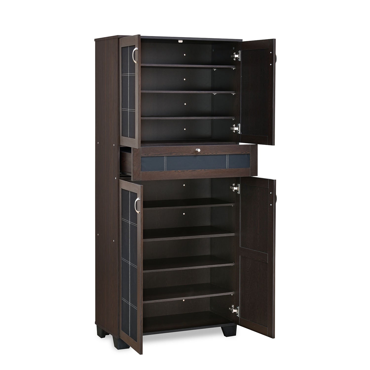 Ruth Engineered Wood Big Shoe Cabinet (Wenge)