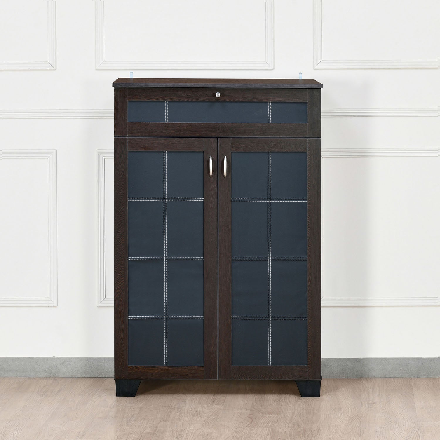 Ruth Engineered Wood Small Shoe Cabinet (Wenge)