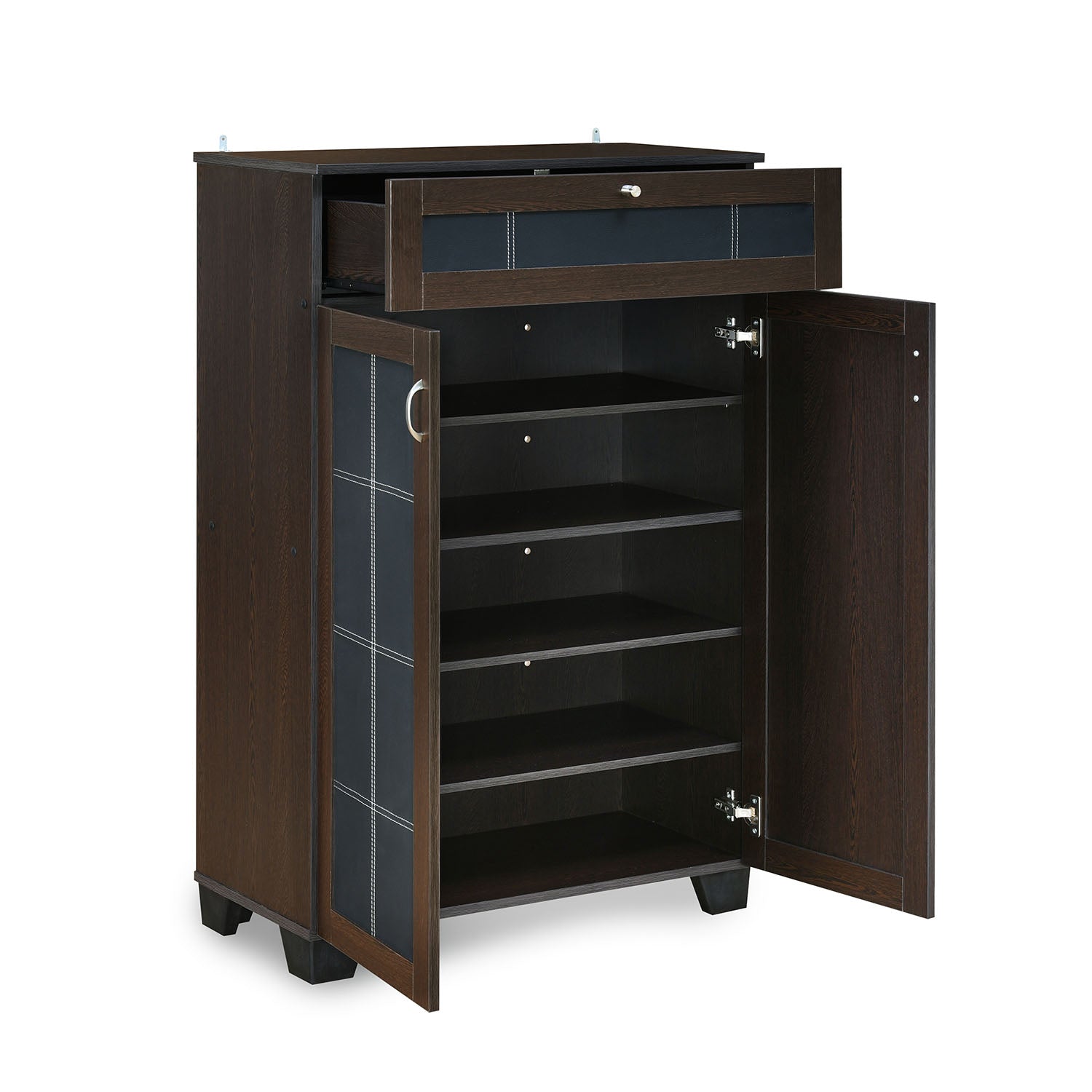 Ruth Engineered Wood Small Shoe Cabinet (Wenge)