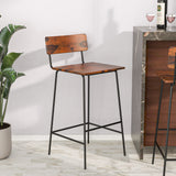 Reef Solid Wood Bar Stool (Walnut)