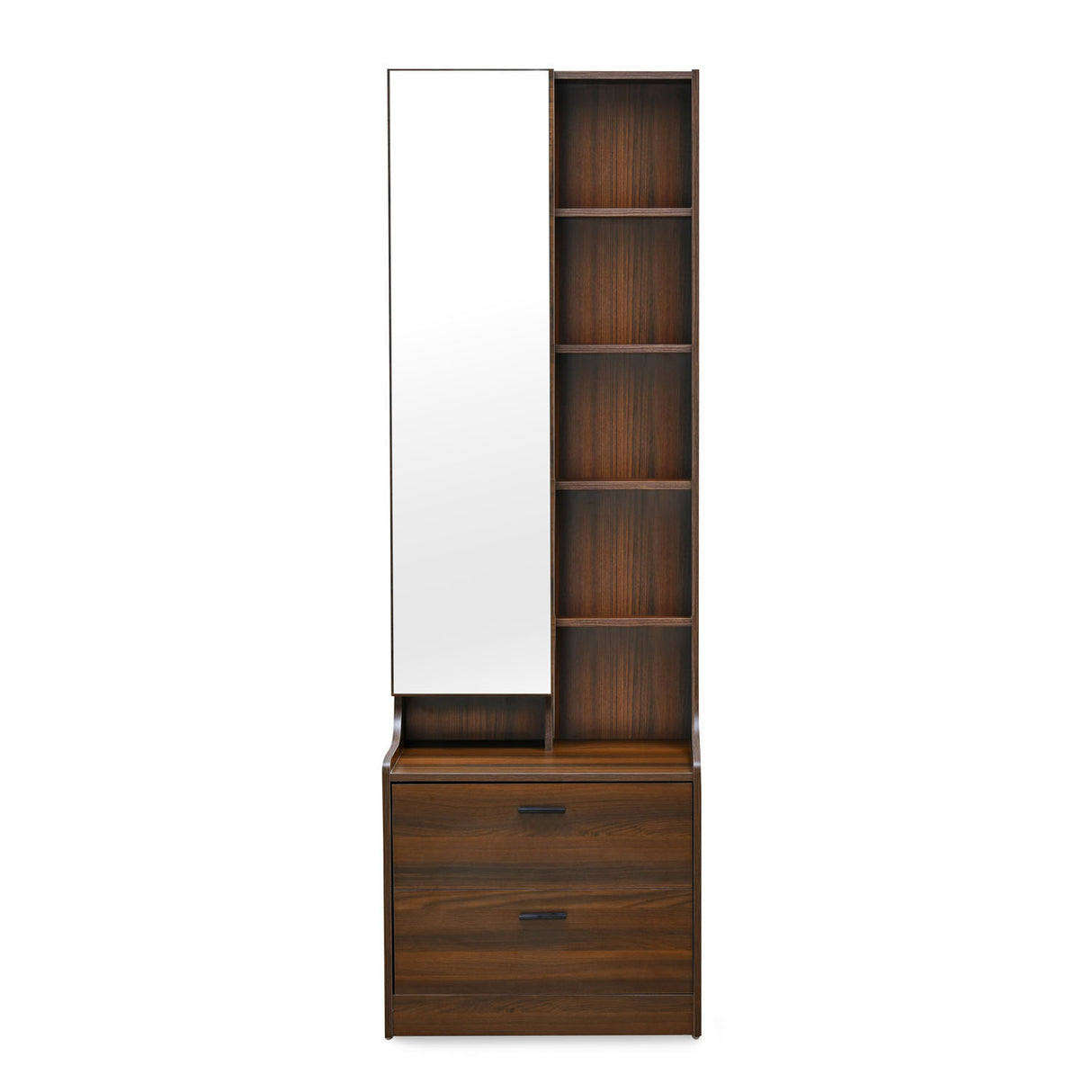 Serra Dresser with Mirror (Walnut)