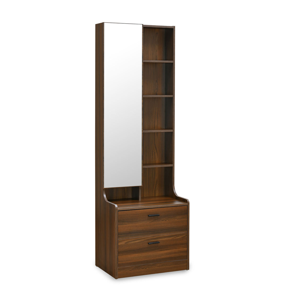 Serra Dresser with Mirror (Walnut)