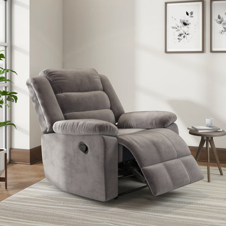 Sierra 1 Seater Fabric Manual Recliner Sofa (Brown)