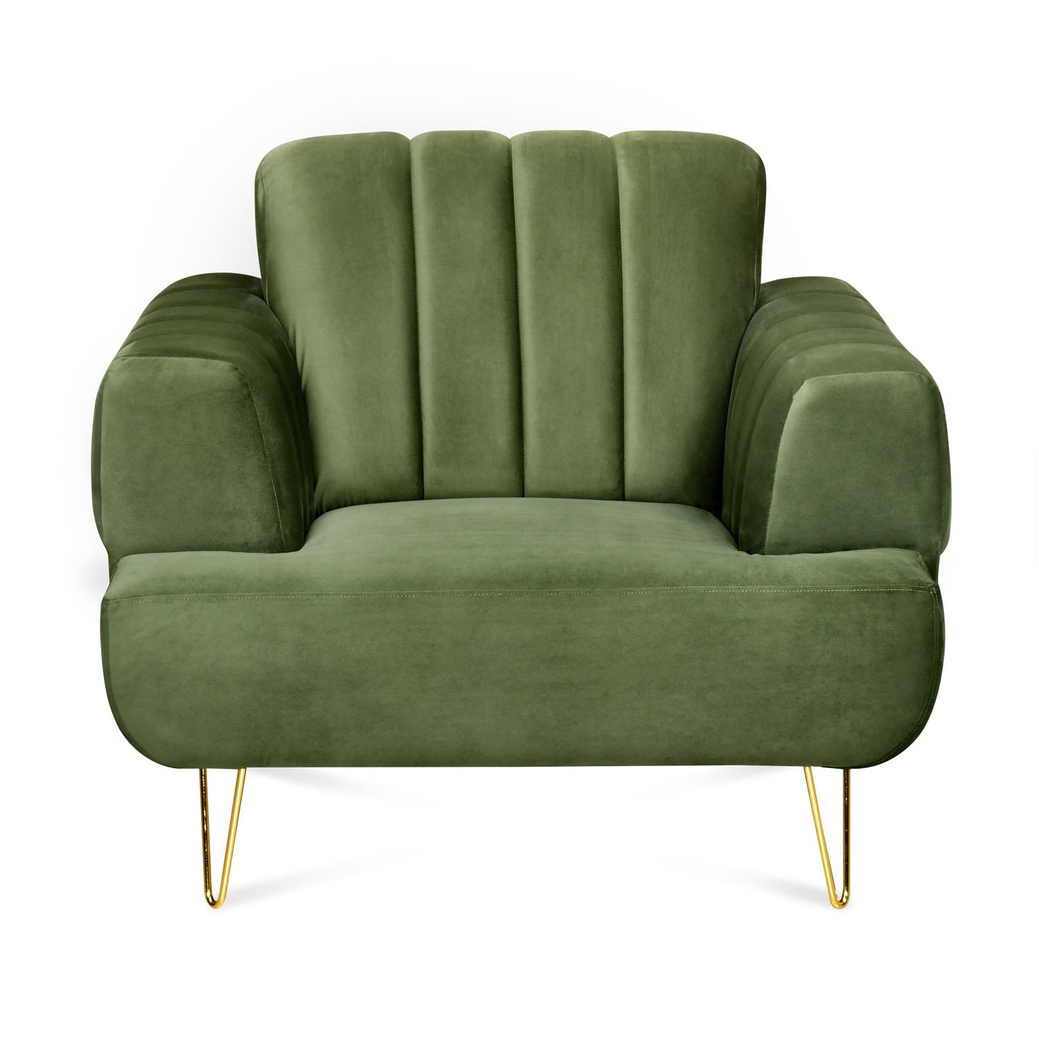 Somerville 1 Seater Sofa (Olive Green)