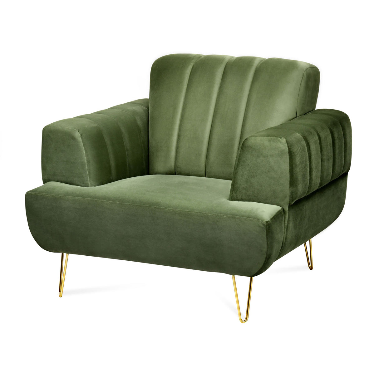 Somerville 1 Seater Sofa (Olive Green)