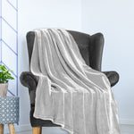 Arliss Solid Polyester Single Blanket (Light Grey)