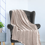 Arliss Solid Polyester Single Blanket (Beige)