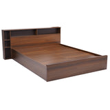 Torrie King Bed With Headboard & Box Storage (Classic Walnut)