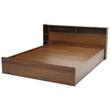 Torrie King Bed With Headboard & Box Storage (Classic Walnut)