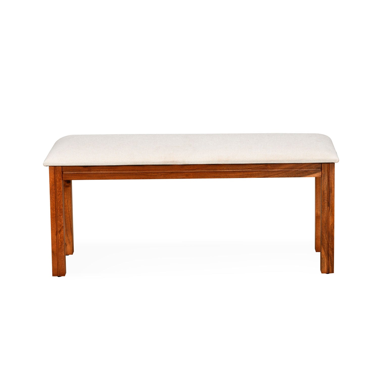 Vera 4 Seater Solid Wood Dining Bench (Honey Brown)