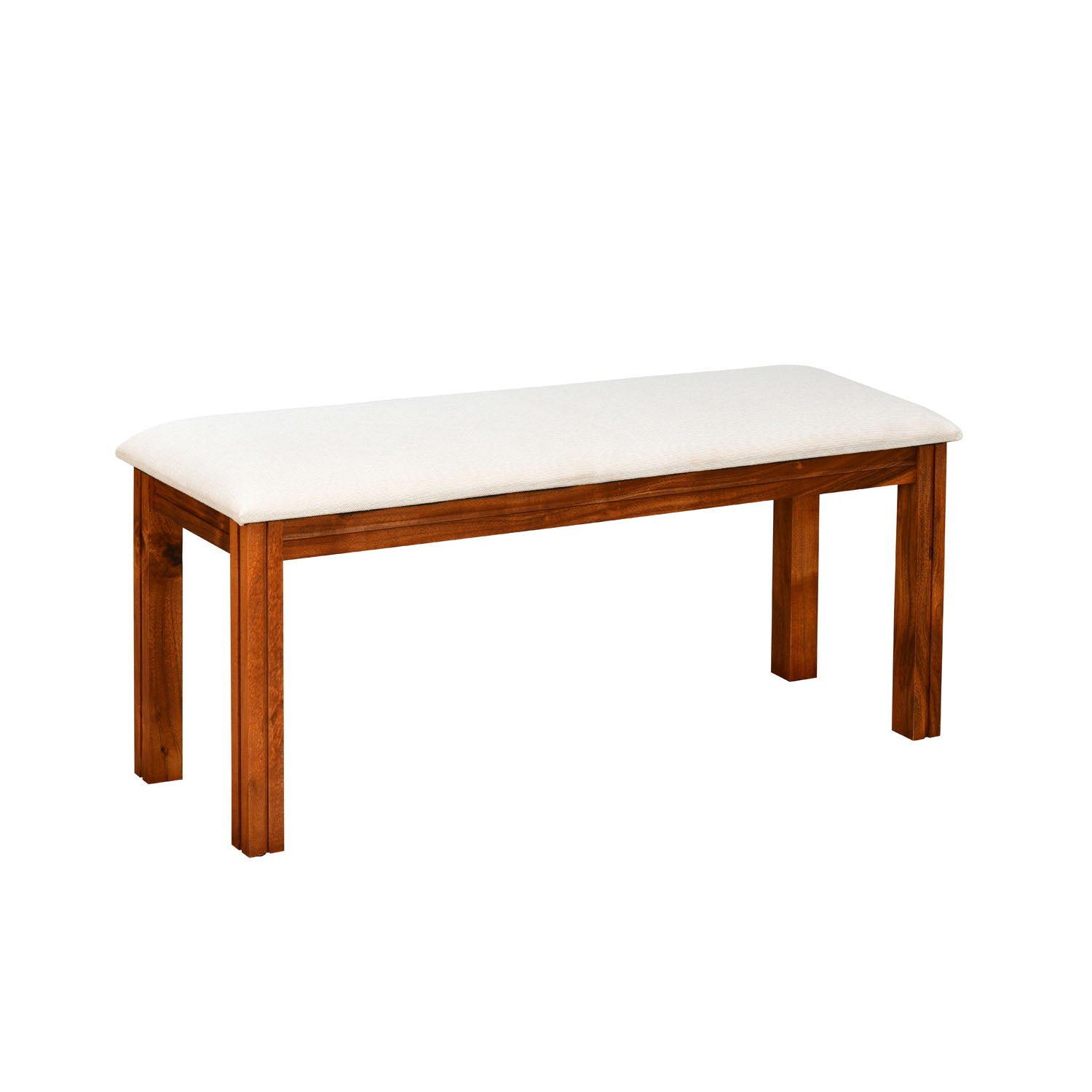 Vera 4 Seater Solid Wood Dining Bench (Honey Brown)