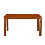 Vera 6 Seater Solid Wood Dining Table (Honey Brown)