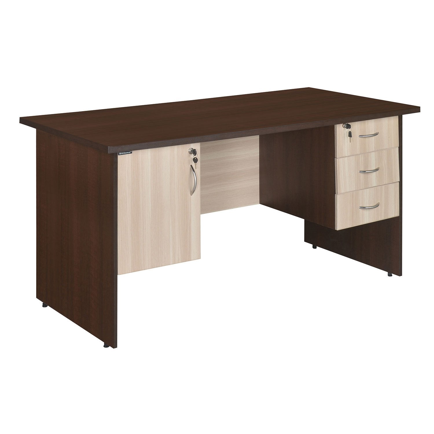 Vertex Office Table (Brown & Clound Ash)