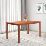 Vera 6 Searer Solid Wood Dining Table (Honey Brown)