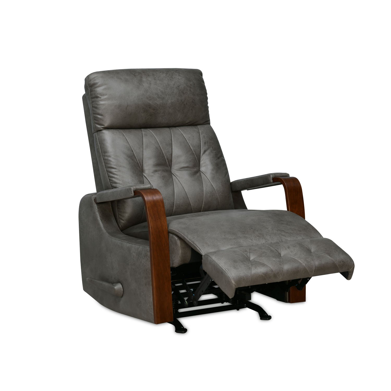 Woodbridge 1 Seater Fabric Rocker Recliner (Grey)