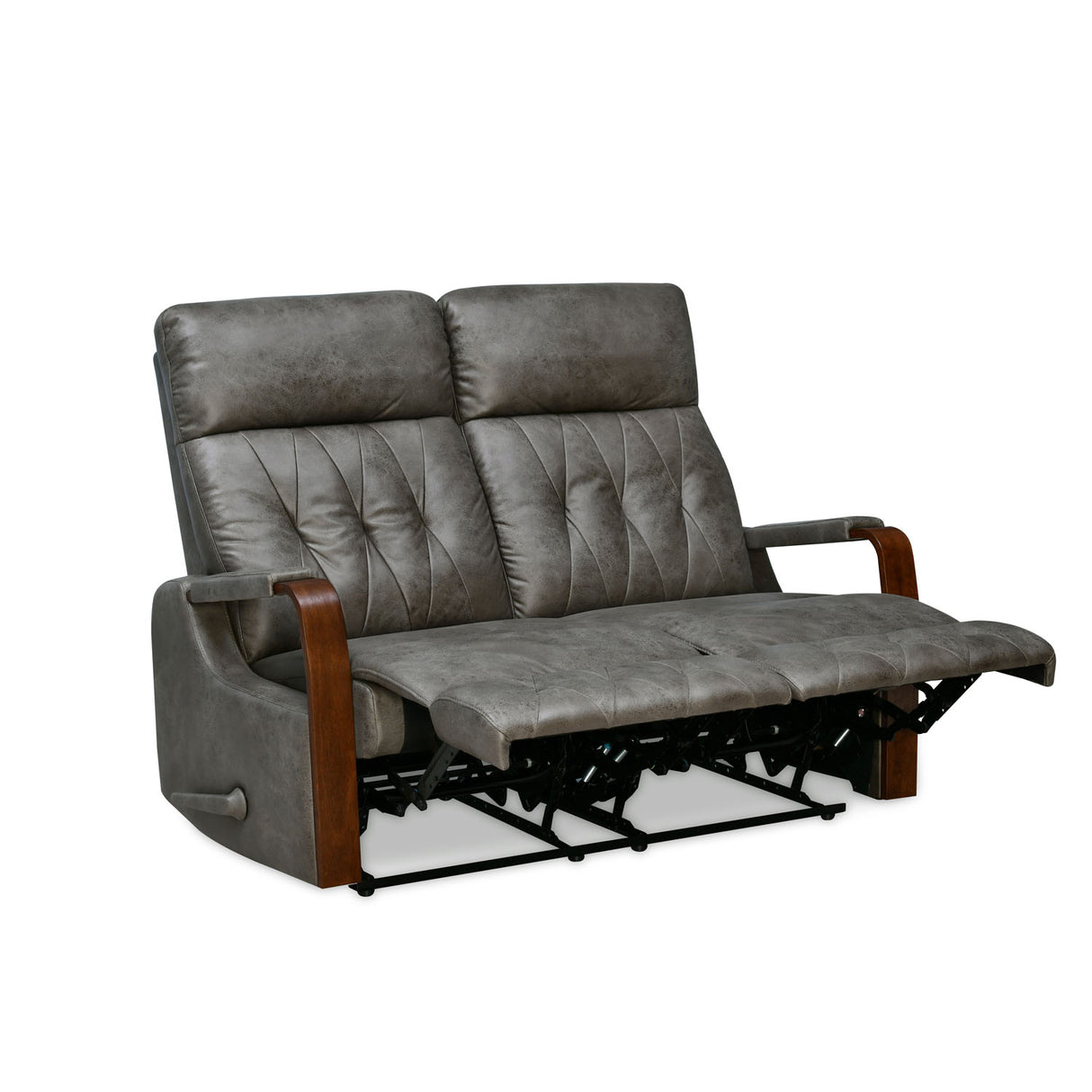 Woodbridge 2 Seater Fabric Recliner (Grey)