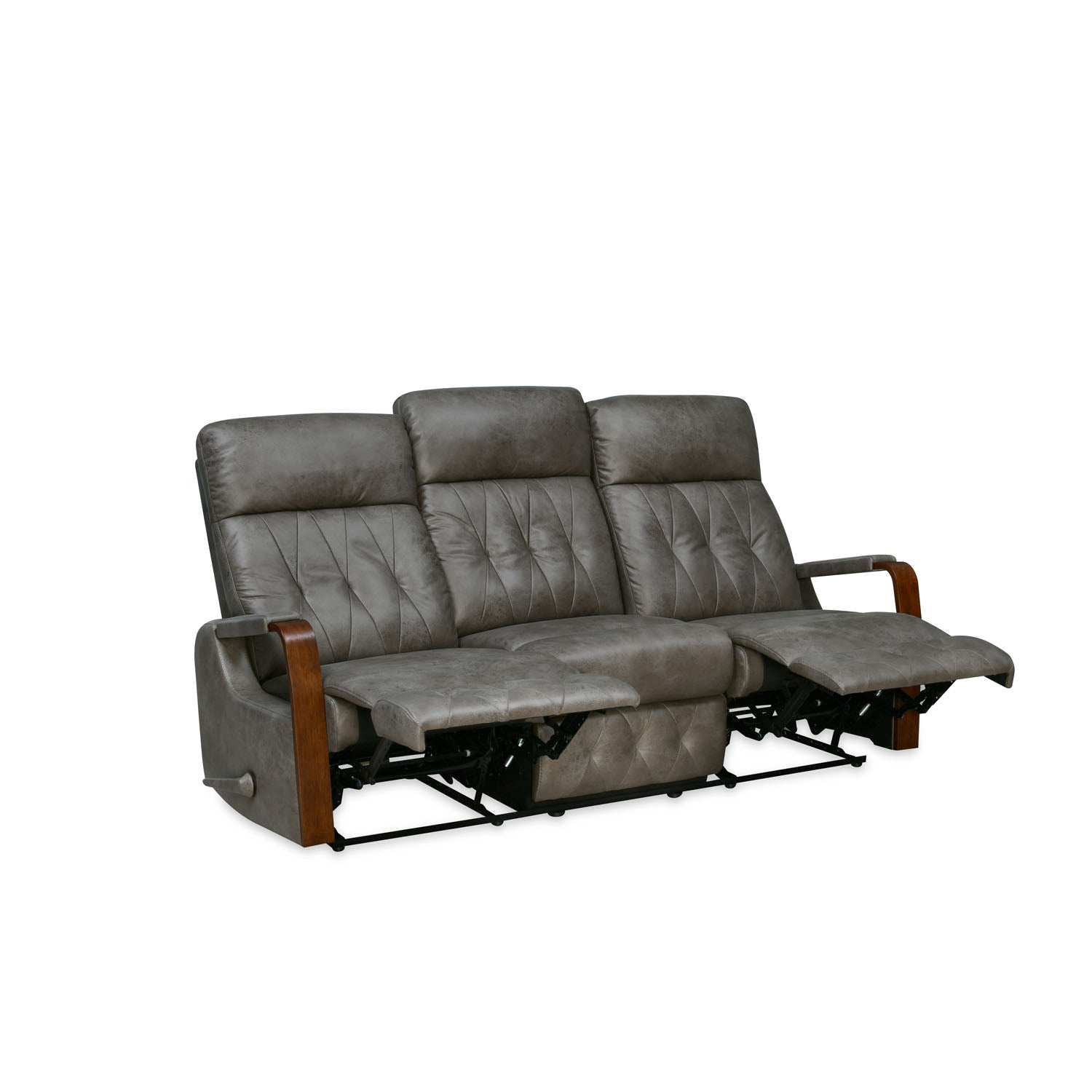 Woodbridge 3 Seater Fabric Recliner (Grey)